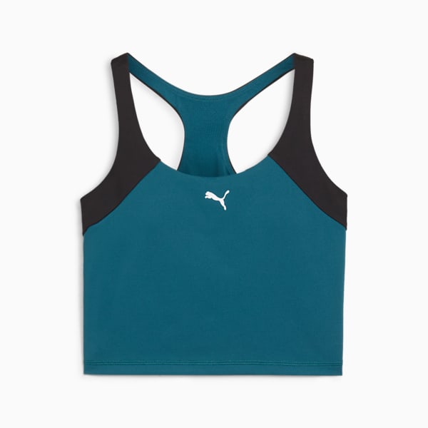 Top de entrenamiento con tirantes "2 en 1" para mujer Train All Day, Cold Green, extralarge